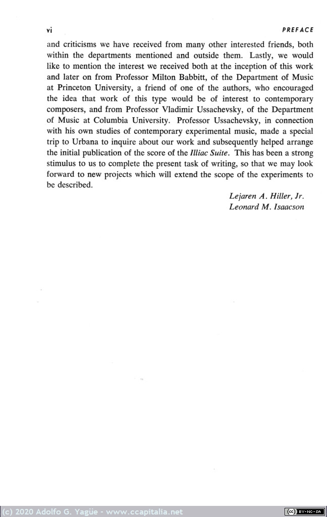 1418 - Experimental Music, Composition with an Electronic Computer. Hiller e Isaacson (3), 1959