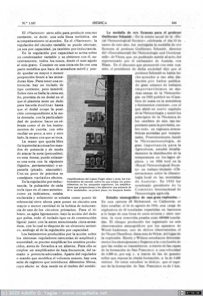1426 - El órgano radiosintético del P. Puget y el piano de ondas musicales Martenot. La Ibérica (2), 1936