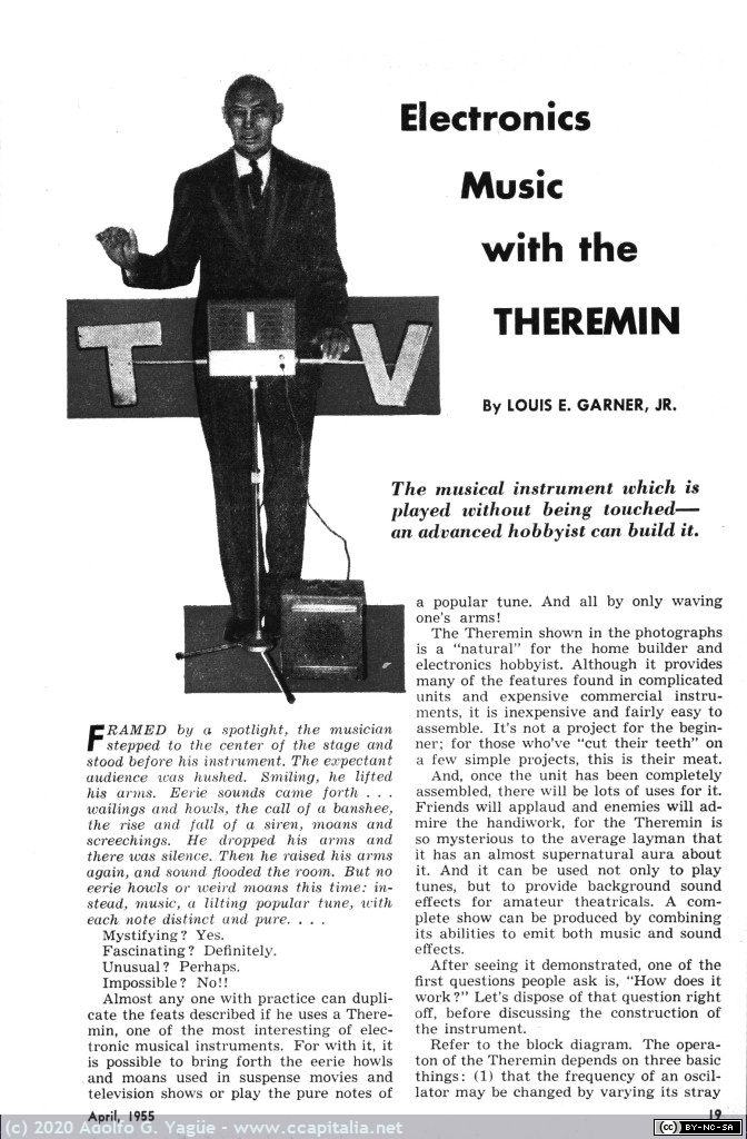 1427 - Electronics Music with the Theremin. Popular Electronics (2), 1955