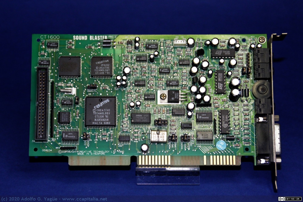 827 - Creative Sound Blaster Pro 2 (20 voces FM, sampler de 8 bit), 1991