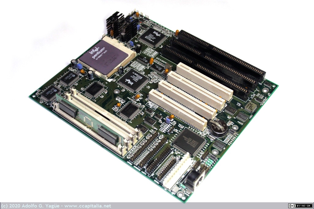 810 - Placa base ISA y PCI Pentium MMX (32bit, 166MHz) con SIMM de 4MB y 72 pines, 1995