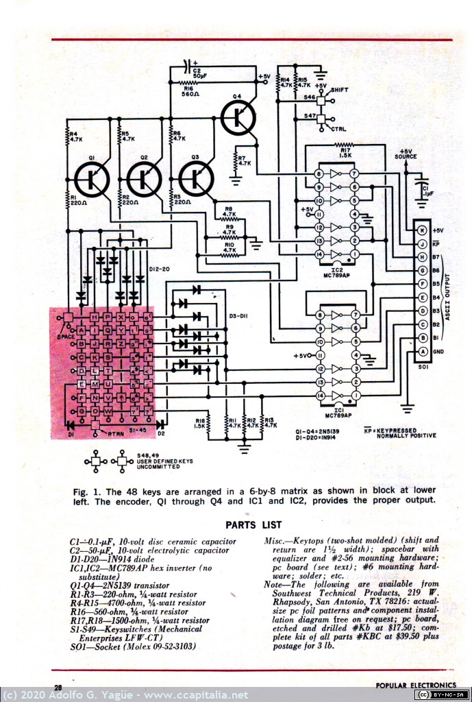 237 - Build it ASCI Keyboard and encoder. Popular Electronics. Abril (3), 1974