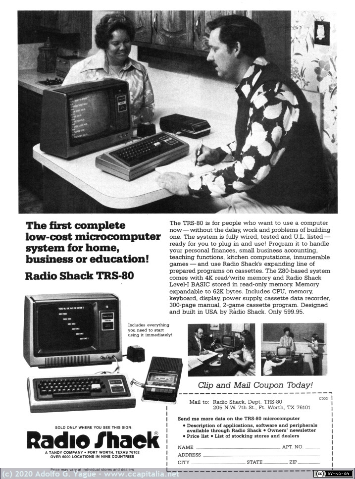 265 - Radio Shack TRS-80. The first complete low-cost microcomputer system for home, 1977