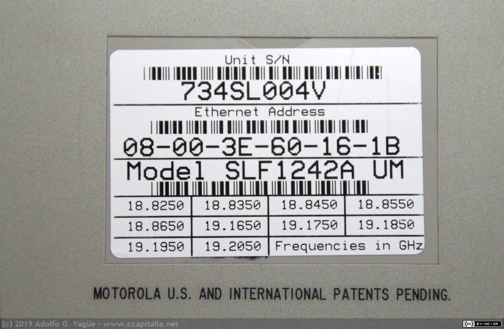 1455 - Motorola Altair Plus. Equipo para la comunicación inalambrica de LANs en la región de 18 a 19GHz (3), 1992
