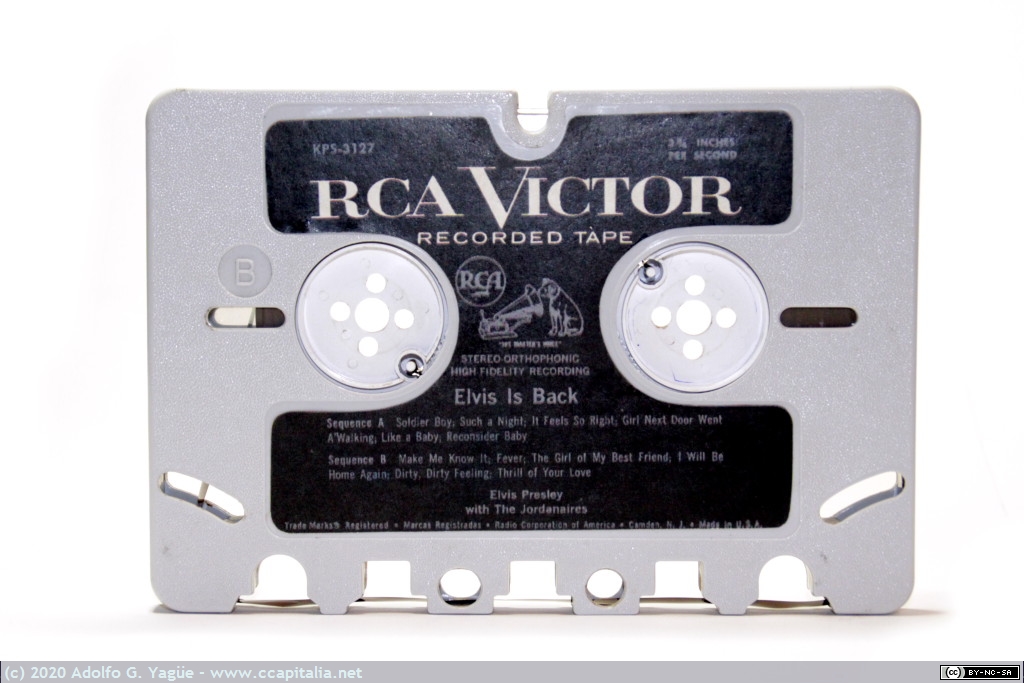 1460 - Cartucho de cinta magnética RCA Victor. Elvis Presley with The Jordanaires, Elvis is Back, 1960