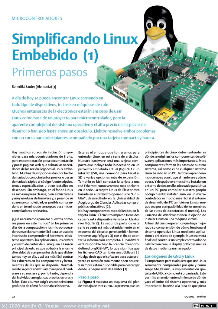 1098 - Simplificando Linux Embebido de Benedikt Sauter. Elektor (2), 2012