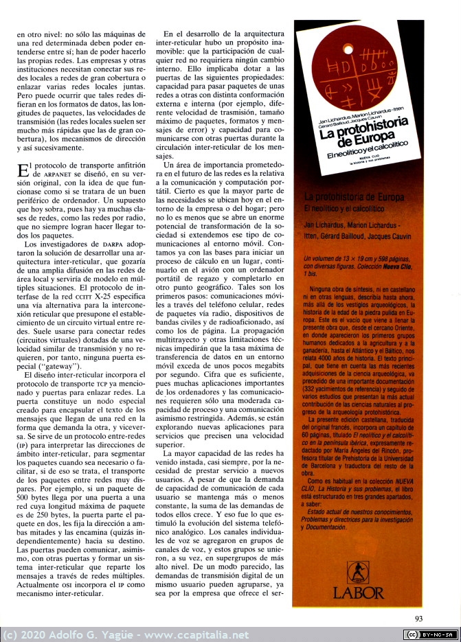 035 - Avances en redes de ordenadores. Robert E. Kahn. Investigación y Ciencia (7), 1987