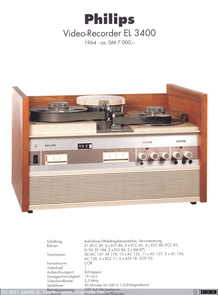 1513 - Hoja de especificaciones Philips Video-Recorder EL 3400 (1), 1964