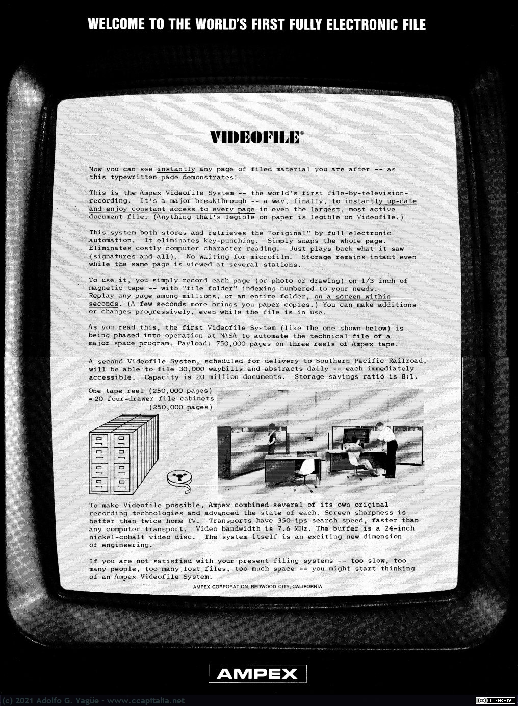 1527 - Ampex Videofile. Welcome to the World's First Fully Electronic File, 1966