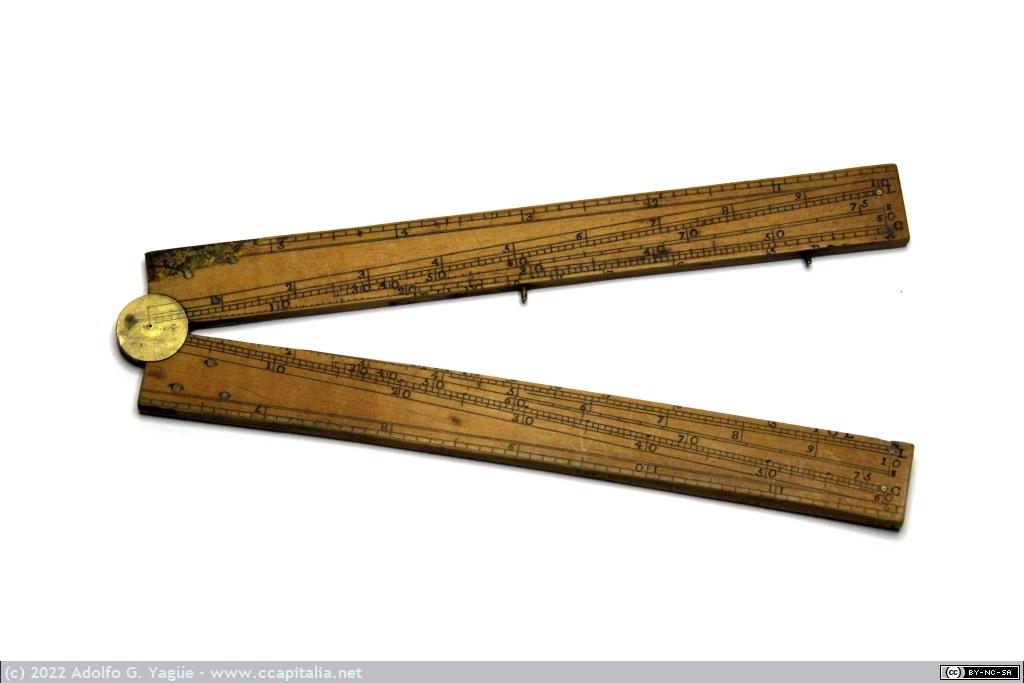 1585 - Compás de proporción inglés (conocido como sector) o pantómetra (1), principio s. XIX