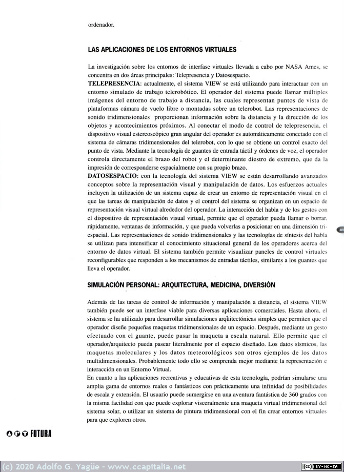1463 - Art Futura 1990. Entornos virtuales, simulación y telepresencia, Scott S. Fisher (7), 1990
