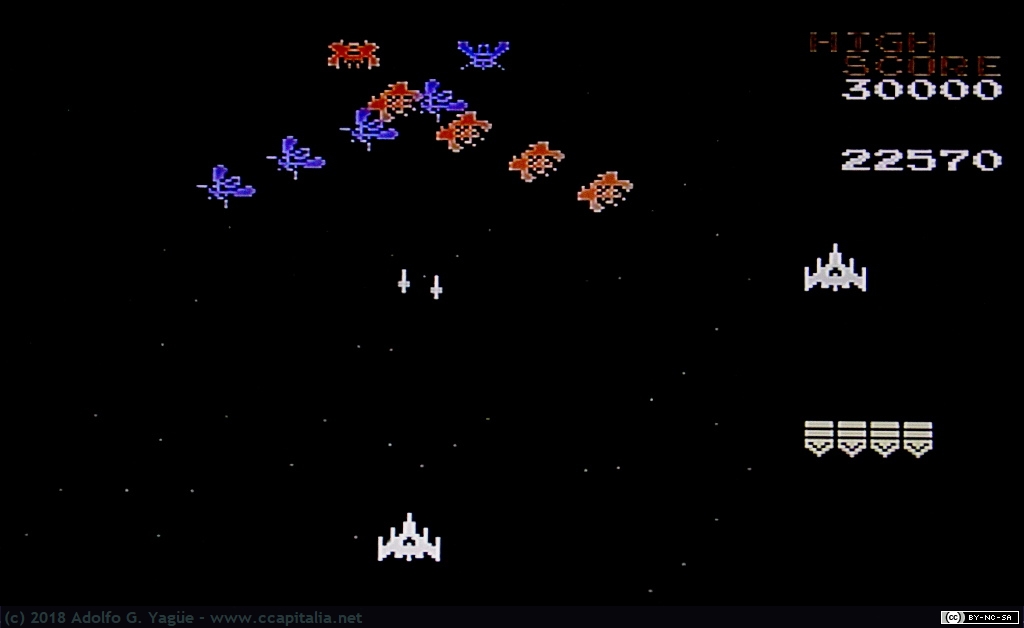 413 - Galaga para MSX. Namco (2), 1984