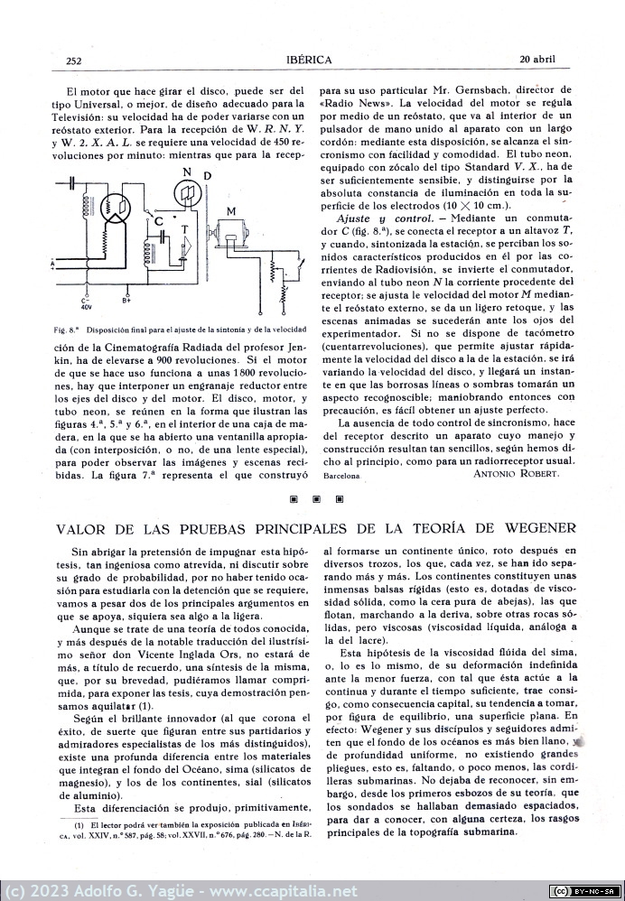 1646 - La Radiovisión en 1929, la recepción. Ibérica. Abril (3), 1929