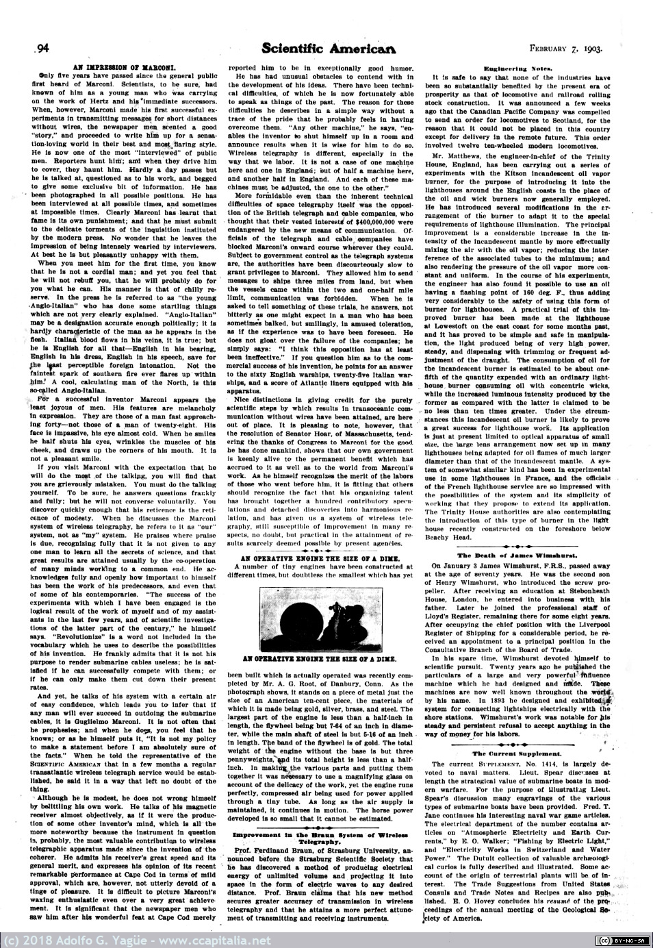 674 - Guillermo Marconi. Scientific American (2), 1903