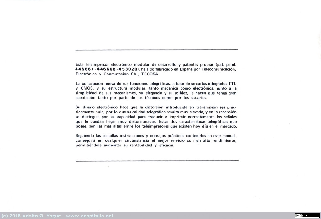 785 - Teleimpresor electrónico modular Avance 645. Manual de utilización (2), 1975