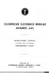 785 - Teleimpresor electrónico modular Avance 645. Manual de mantenimiento y ajuste (1), 1975