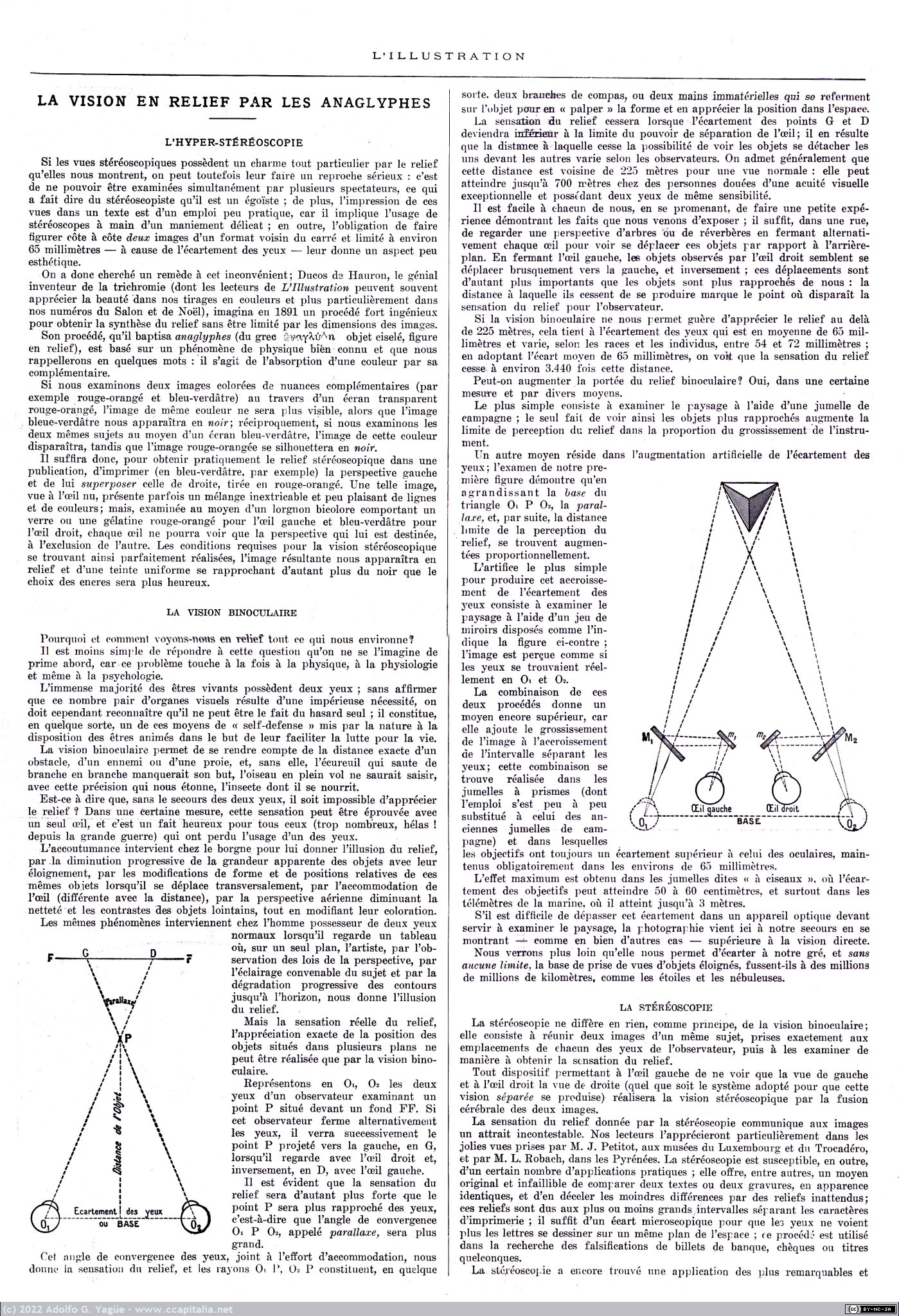 1569 - La Vision en Relief par les Anaglyphes. L'Illustration (1), 1924
