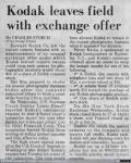 1329 - Retirada del mercado de las cámaras Kodak Instant tras la sentencia Polaroid vs. Kodak. Chicago Tribune. Enero, 1986