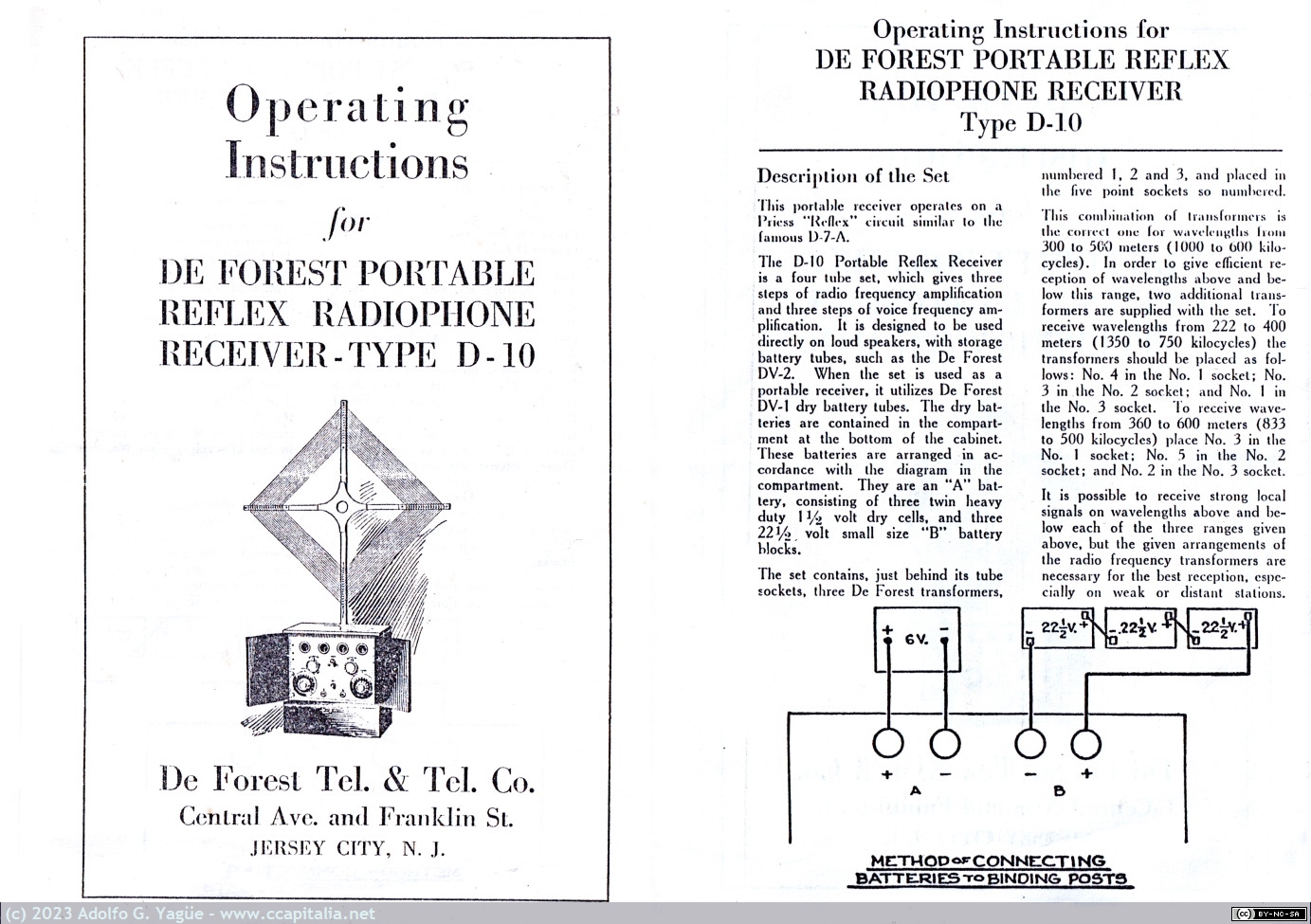 1635 - Receptor radio DeForest D-10. Manual de usuario (6), 1923