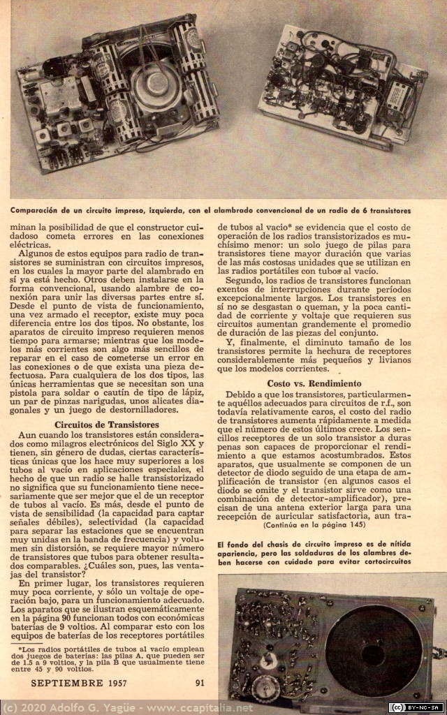 1372 - Radios de transistores que usted puede construir. Mecánica Popular. Septiembre (3), 1957