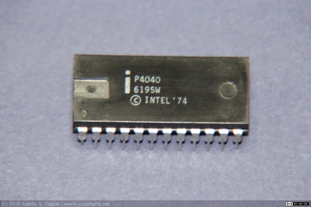 207 - Microprocesador Intel 4040. 4bits con rango de reloj de 500-740KHz, 1974