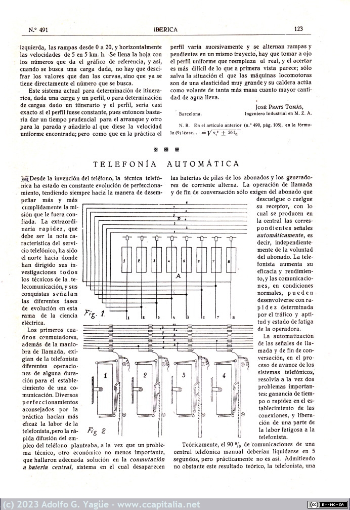 1660 - Telefonía Automática. Iberica. Septiembre (2), 1923