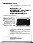 1203 - Tecnología y aplicaciones industriales de la memorias de burbujas magneticas. Universidad de Deusto, 1981