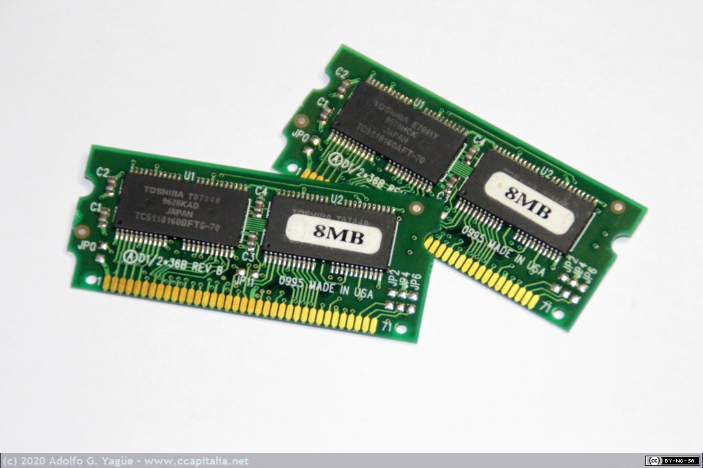 1091 - SO-DIMM de 72 pines de 8MB (Toshiba), 1998