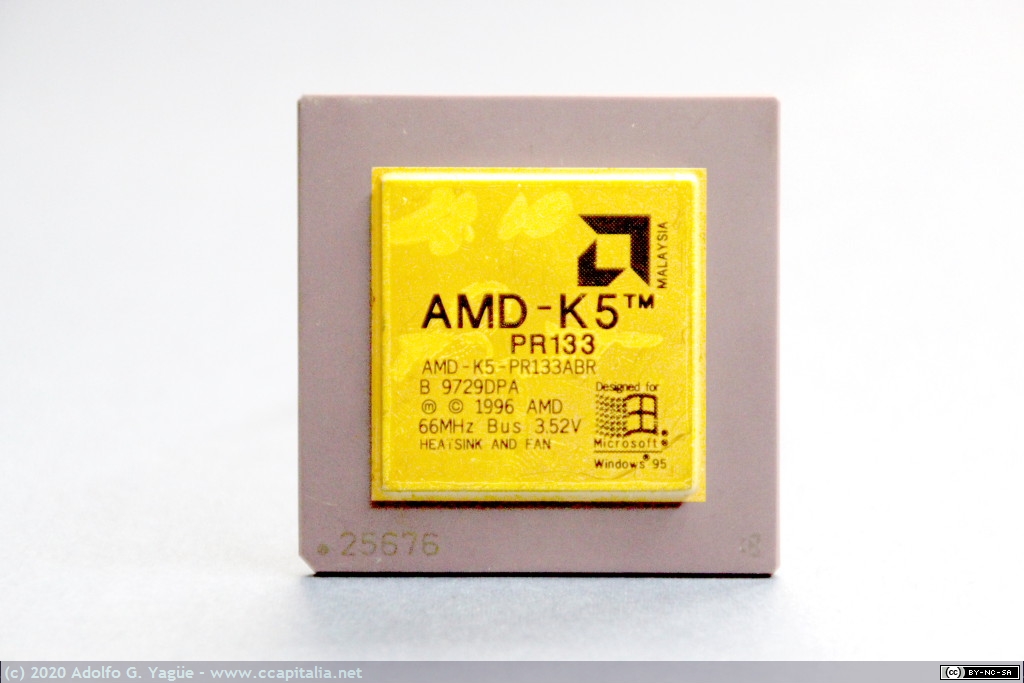 743 - Microprocesador AMD K5 (Compatible con Intel Pentium y desarrollado por ing. inversa), 1996