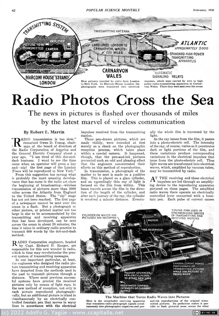 665 - Radio Photos Cross the Sea. Popular Science. Febrero (1), 1925