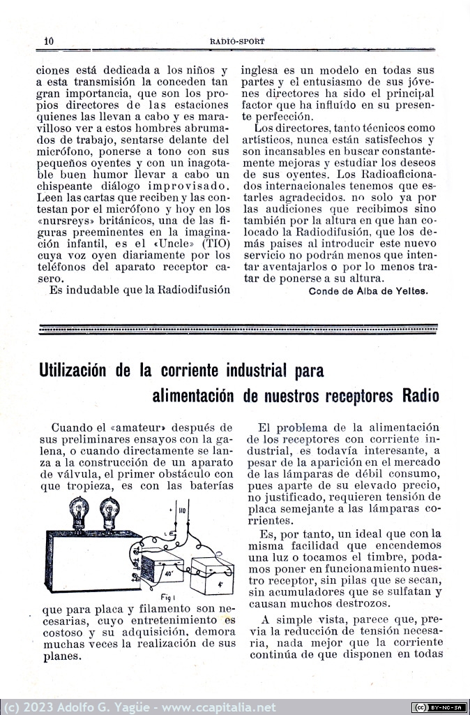 1715 - La estación de Londres y la radio-difusión británica. Radio Sport 2 y 3 (3), 1924