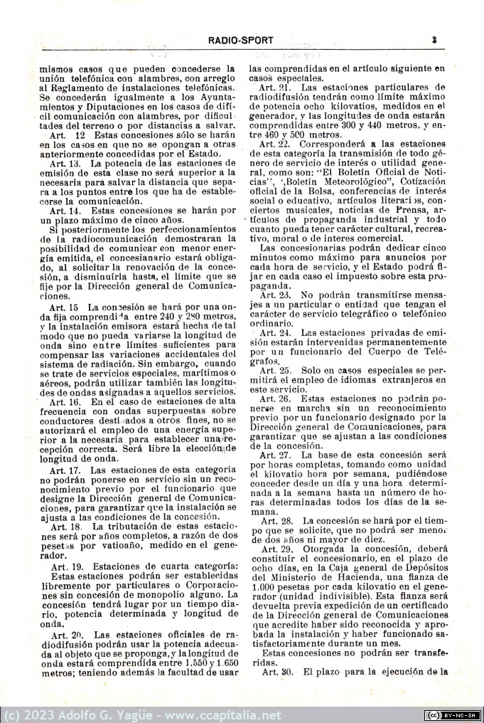 1717 - Reglamento para establecimiento y régimen de estaciones radioelectricas particulares (2), Radio Sport n.6, 1924