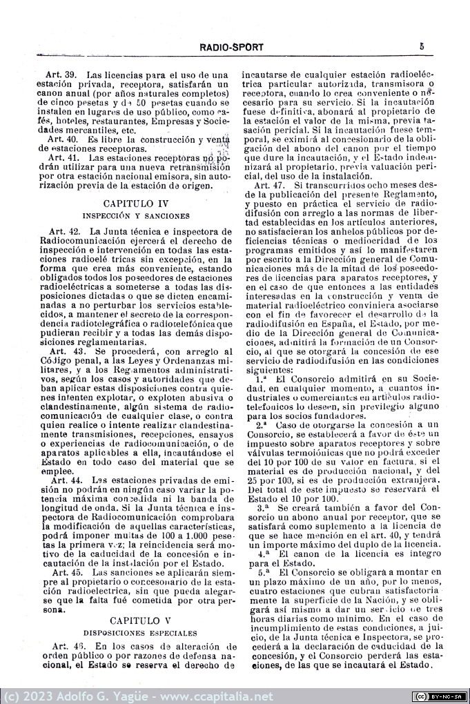 1717 - Reglamento para establecimiento y régimen de estaciones radioelectricas particulares (4), Radio Sport n.6, 1924