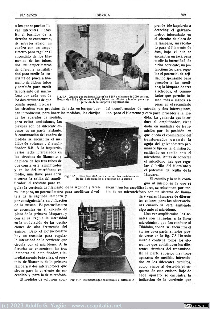 1721 - La nueva estación emisora del Tibidabo (EAJ-1, Radio Barcelona). Iberica n.627 (6), 1926