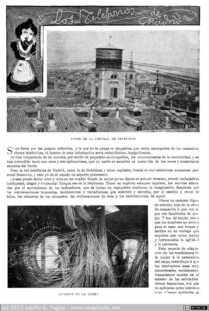 1736 - Los Telefonos de Madrid. Blanco y Negro, Octubre (1), 1898