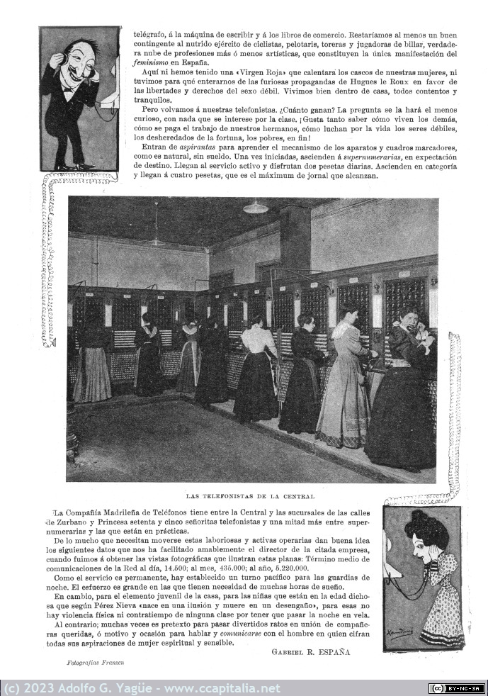 1736 - Los Teléfonos de Madrid. Blanco y Negro, Octubre (2), 1898