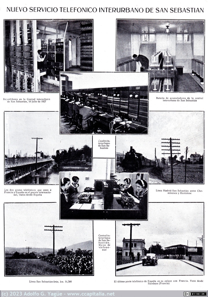 1745 - Nuevo servicio telefónico interurbano de San Sebastián (12-6-26), 1927