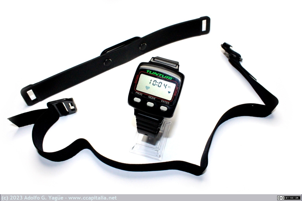 1778 - Pulsómetro Tunturi TPM-600 y banda cardiaca. OEM Polar (1), 1989