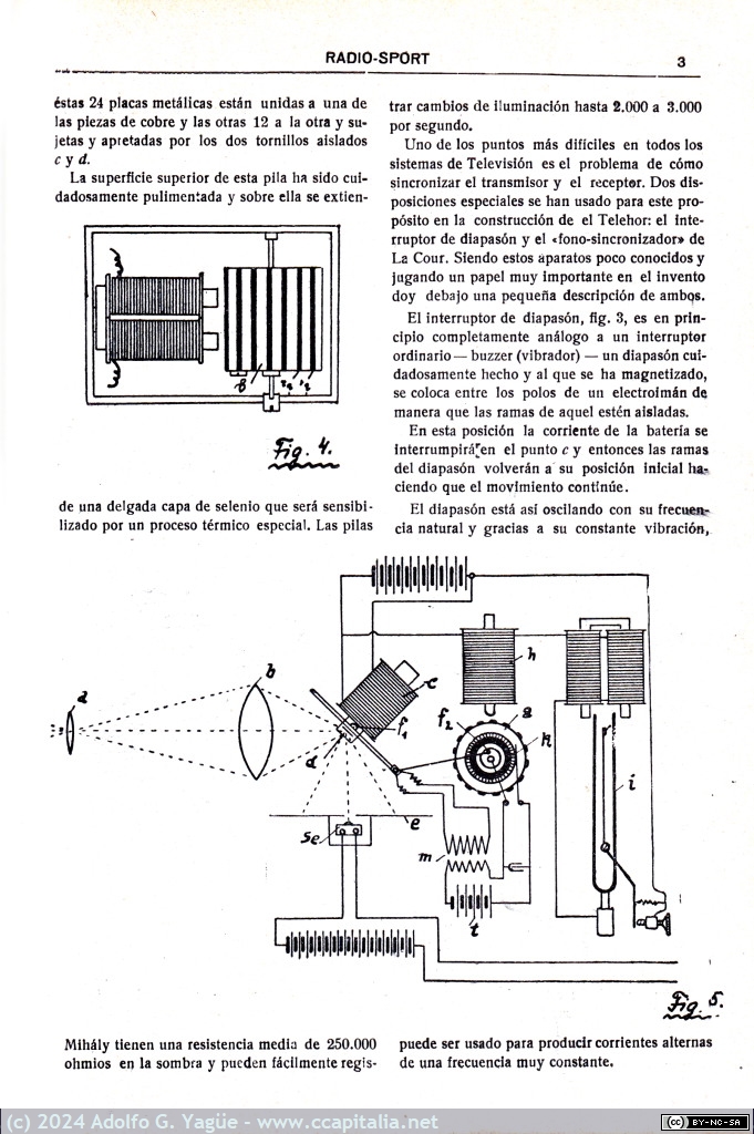 1815 - El problema de la televisión y el aparato de Mihály Telehor (y 2). Radio Sport n.7 (2), 1924