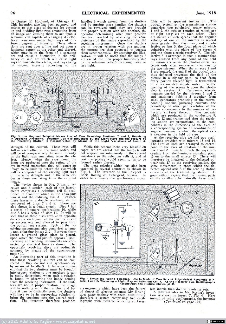 1963 - Television and the Telephot by Hugo Gernsback. Electrical Experimenter (5), 1918