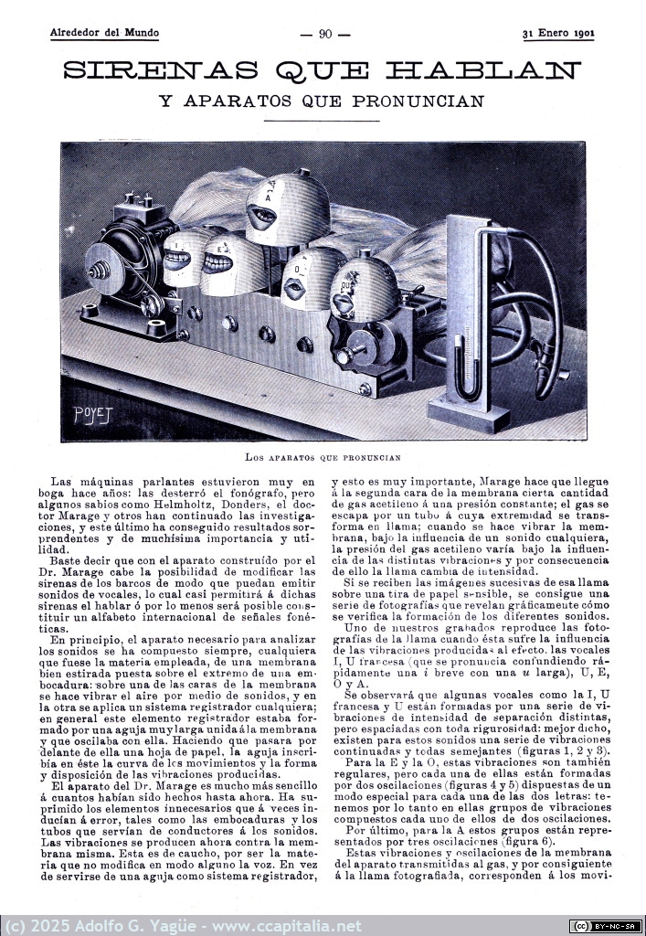 1967 - Sirenas que hablan y aparatos que pronuncian. Alrededor del Mundo. Enero (1), 1901