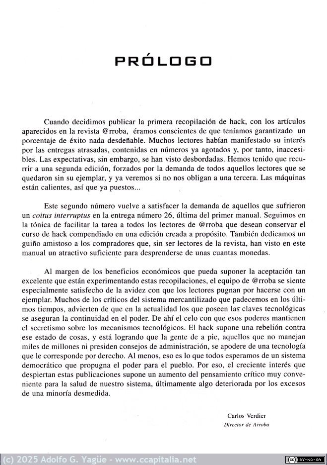 1980 - Manual de Hack 2. CD y recopilación n5 artículos de revista @RROBA. Andrés Méndez y Manuel E. Baleriola (2), 1999-2001