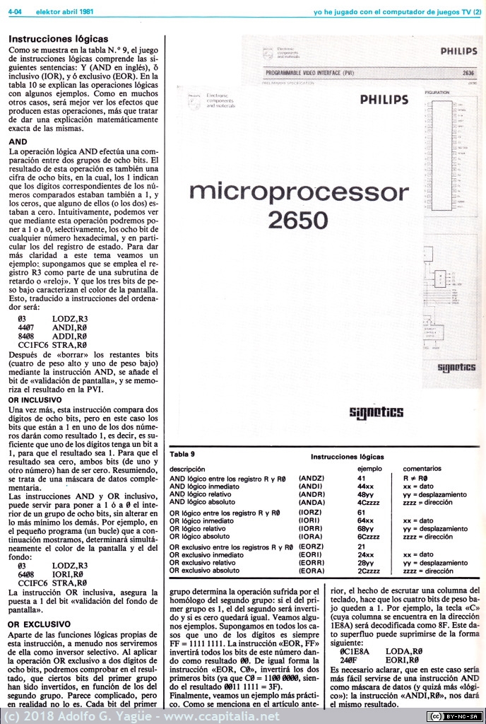 546 - Yo he jugado con el computador de Juegos TV. Elektor número 11 (2), 1981
