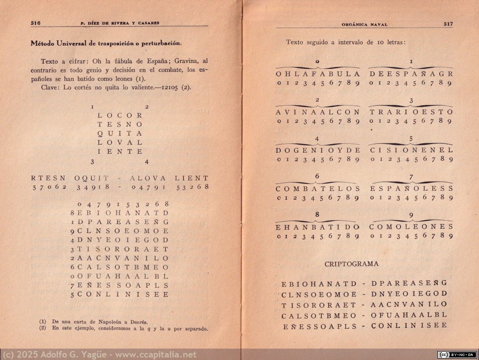 1986 - Orgánica Naval (Tomo 1). Con un compendio completo de criptografía. Pascual Díez de Rivera y Casares (10), 1934