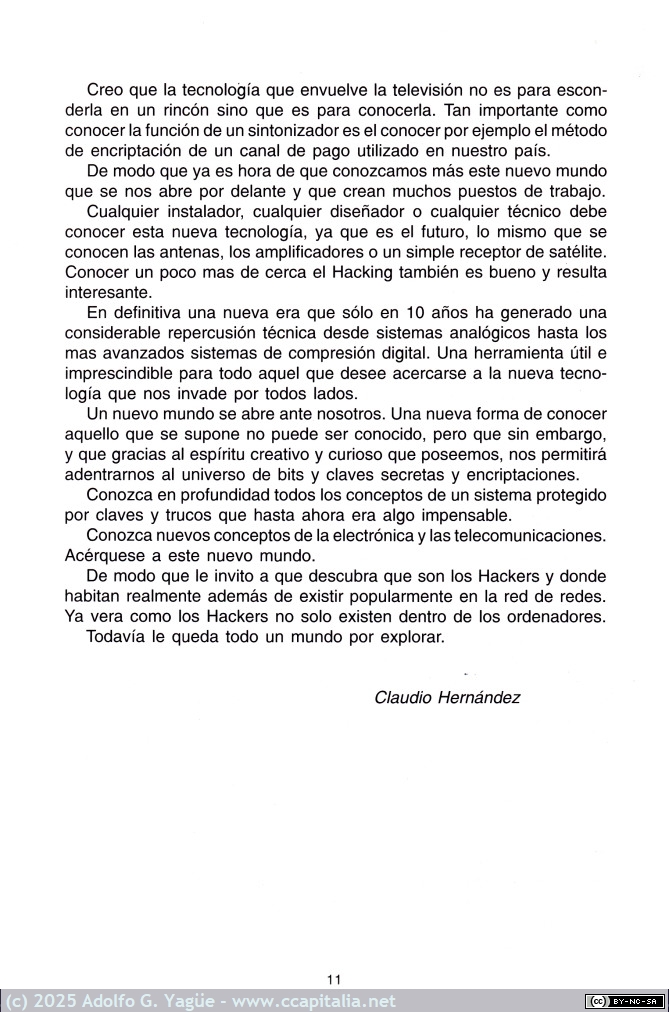 1820 - Hackers, piratas tecnológicos (Sistemas de Codificación). Claudio Hernández (8), 1998