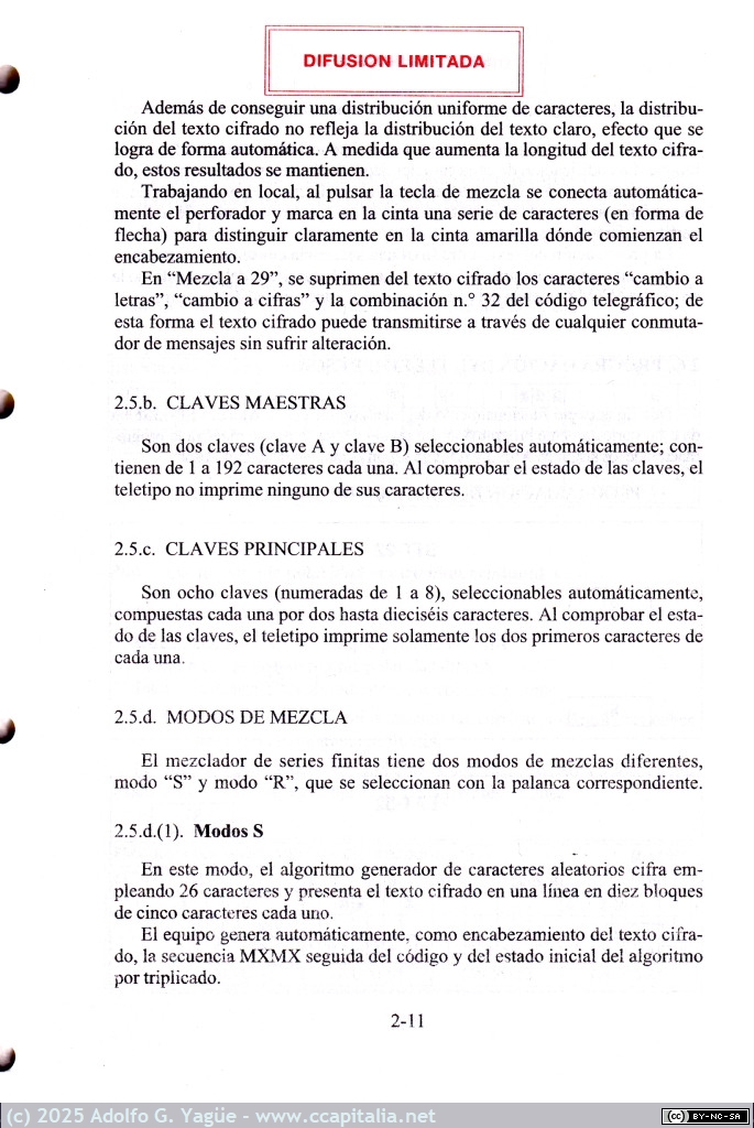 1999 - Teleimpresor Siemens T-1000 y mezclador-cifrador de cinta aleatoria de Eurotrónica FMX-5E. Manual Técnico FF.AA (6), 1999