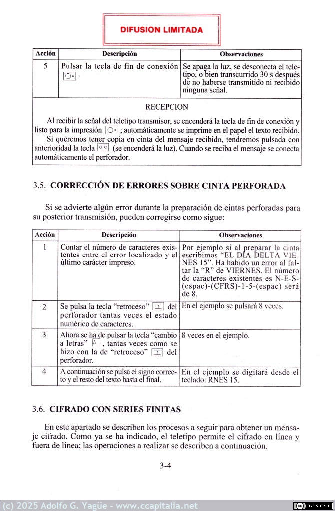 1999 - Teleimpresor Siemens T-1000 y mezclador-cifrador de cinta aleatoria de Eurotrónica FMX-5E. Manual Técnico FF.AA (8), 1999
