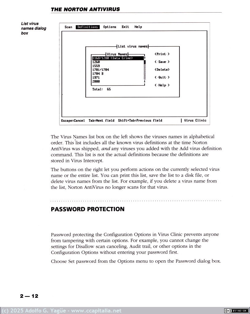 1617 - Manual de usuario The Norton Antivirus v.1.0 (7), 1990