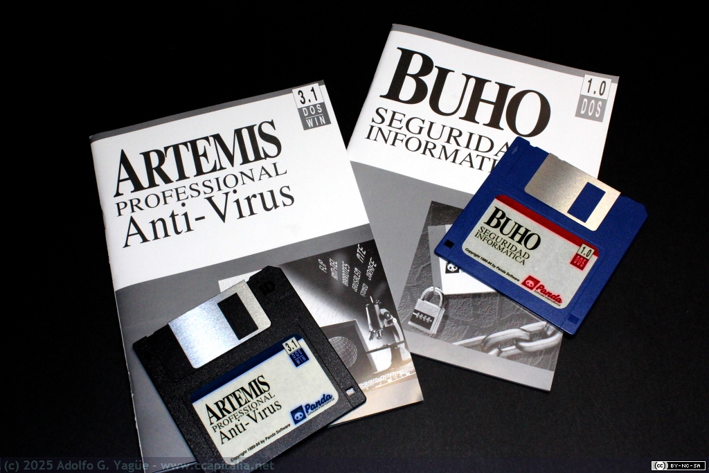 1618 - Antivirus Artemis Profesional v3.1 DOS/WIN y Buho v.1.0 DOS de Panda Software. Dos dikettes de 3" 1/2, 1994