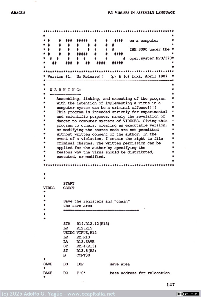 2015 - Computer viruses a high-tech disease. Ralf Burger (12), 1988
